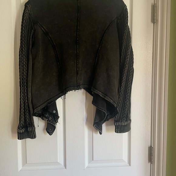 Black FP Distressed Women's Jacket M - Picture 7 of 8